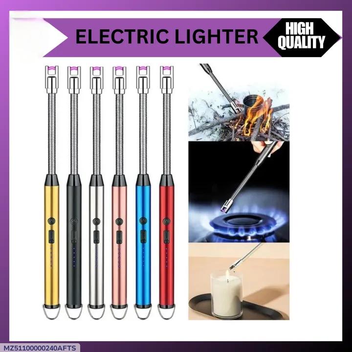 Electric USB Rechargeable Flexible Neck Arc Lighter – Windproof Flameless Candle & BBQ Igniter