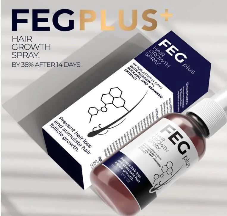 FEG Plus Hair Growth Spray – Anti Hair Loss Treatment with Procapil & Seaweed Extract (50ml)