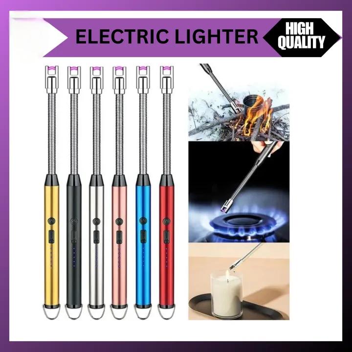 Electric USB Rechargeable Flexible Neck Arc Lighter – Windproof Flameless Candle & BBQ Igniter
