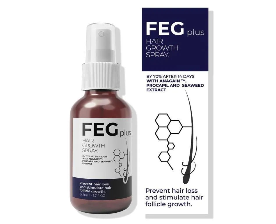 FEG Plus Hair Growth Spray – Anti Hair Loss Treatment with Procapil & Seaweed Extract (50ml)