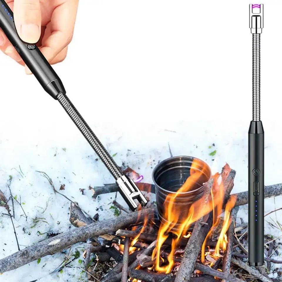 Electric USB Rechargeable Flexible Neck Arc Lighter – Windproof Flameless Candle & BBQ Igniter