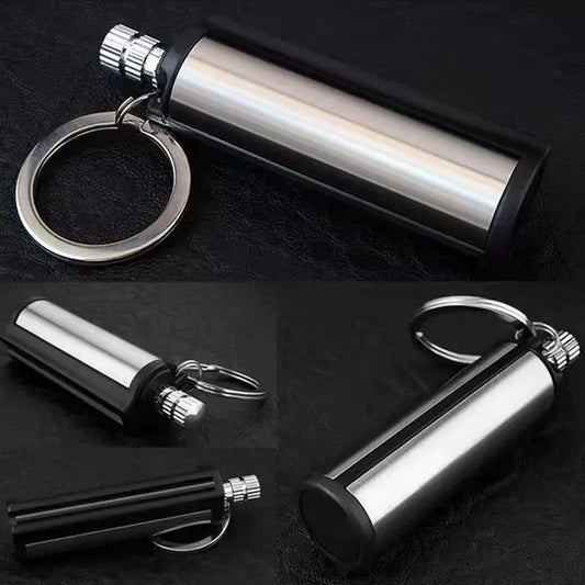 Portable Waterproof Fire Starter Keychain – Reusable Metal Match Stick for Camping & Survival
