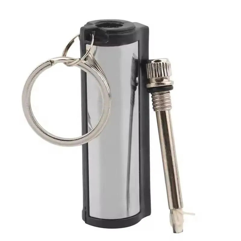 Portable Waterproof Fire Starter Keychain – Reusable Metal Match Stick for Camping & Survival