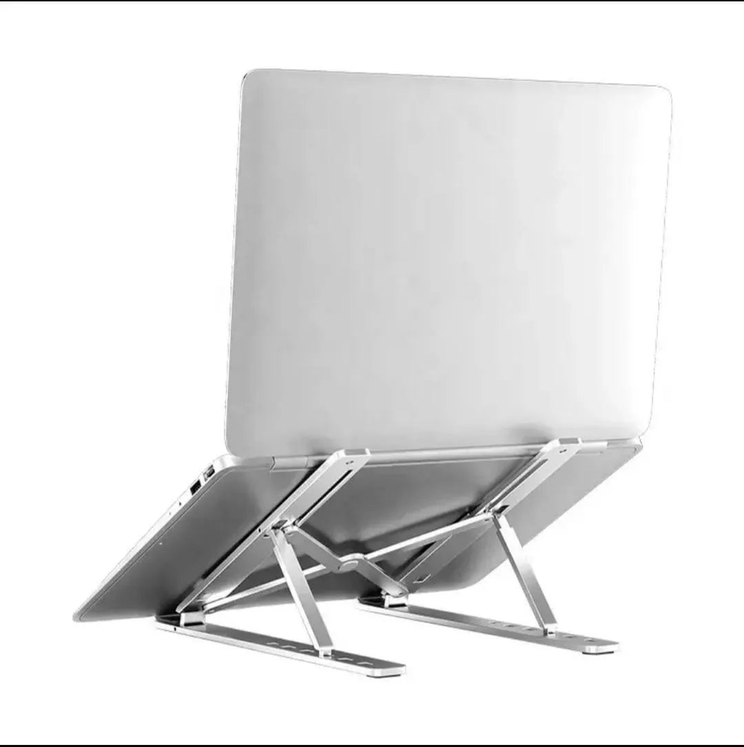 Adjustable Aluminum Foldable Laptop Stand – Portable Ergonomic Laptop Holder with Cooling Design