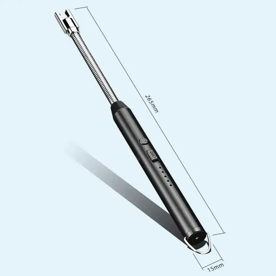 Electric USB Rechargeable Flexible Neck Arc Lighter – Windproof Flameless Candle & BBQ Igniter